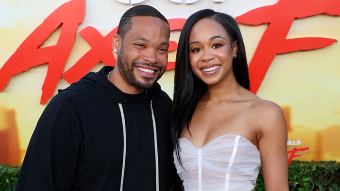 Eric Murphy and Jasmine Page Lawrence in 2024 in California. Leon Bennett/Getty Images