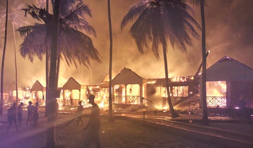 Some of the rooms gutted by fire last Wednesday Some of the rooms gutted by fire last Wednesday