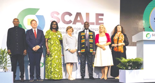 Haruna Iddrisu (3rd from right), Education Minister, Dr Clement Apaak (left), Deputy Education Minister, and Simone Giger (2nd from right), Ambassador of Switzerland to the Republic of Ghana, with other partners after the signing of the agreement Haruna Iddrisu (3rd from right), Education Minister, Dr Clement Apaak (left), Deputy Education Minister, and Simone Giger (2nd from right), Ambassador of Switzerland to the Republic of Ghana, with other partners after the signing of the agreement