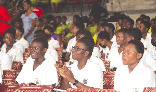 A section of students seated at the event. Picture: ESTHER ADJORKOR ADJEI