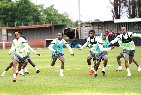 A blend of experienced and young players at Black Stars training A blend of experienced and young players at Black Stars training
