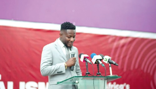 Senanu Damilola Wemakor, Lead Convener of the summit and Ghana’s representative for TN Africa, speaking at the event