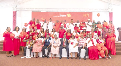 Members and some executives of Rotary Accra-Airport after the fundraising event