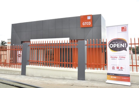 Front view of the bank