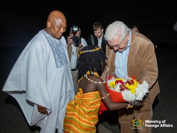 German President in Ghana for three-day state visit