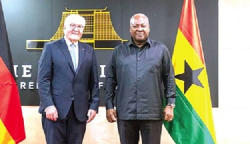 President Frank-Walter Steinmeier (left) with President John Dramani Mahama 