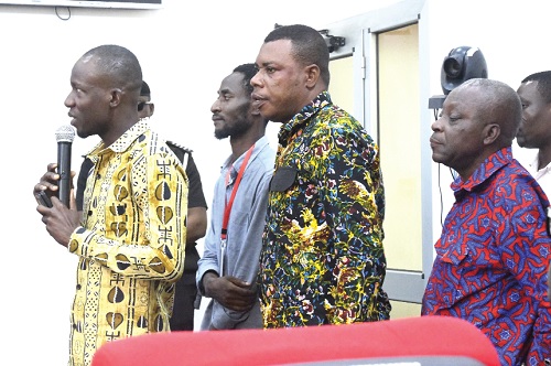 Some journalists at the press conference