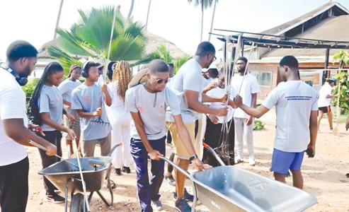 The medical professionals at the clean-up exercise