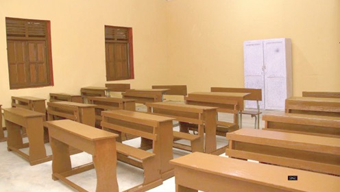 The current state of one of the classrooms after the renovation
