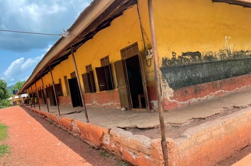 The previous state of the school from outside