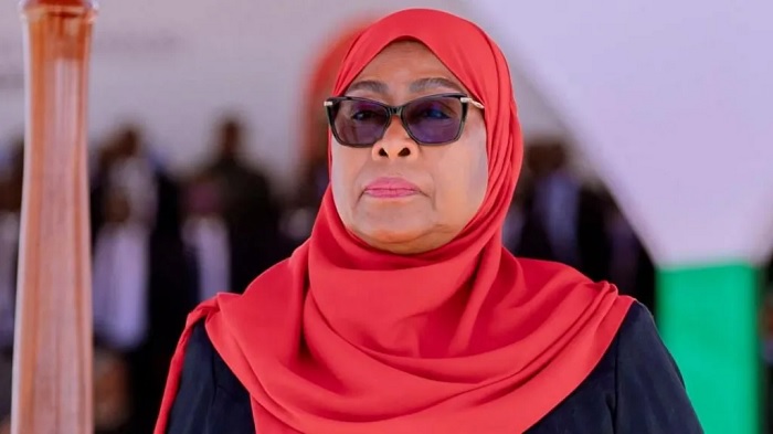 Samia Suluhu Hassan was sworn in after winning 98% of the vote in the 29 October election