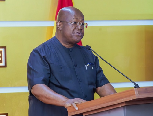 Captain Paul Forjoe (retired), a member of the committee, presenting the report