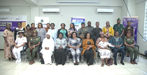 Dr Agnes Naa Momo Lartey (seated middle), Minister for Gender, Children and Social Protection, and other dignitaries after the event