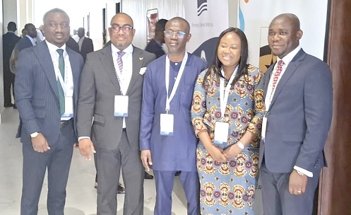 Stanley Seppey (left) with fellow panellists after the discussion