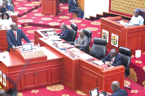 Dr Cassiel Ato Forson, Minister of Finance, delivering the budget statement