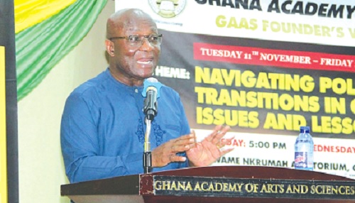 Osei Kyei-Mensah-Bonsu, delivering the lecture