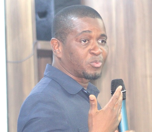 Prof. Winston Kwame Abroampa, the immediate past Dean of Education at the Kwame Nkrumah University of Science and Technology, speaking  to the participants in the National Stakeholder Engagement. Picture: ESTHER ADJORKOR ADJEI