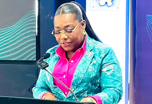 Nana Oye Bampoe, Deputy Chief of Staff, addressing  participants in the launch of the Africa Trade Summit 2026 