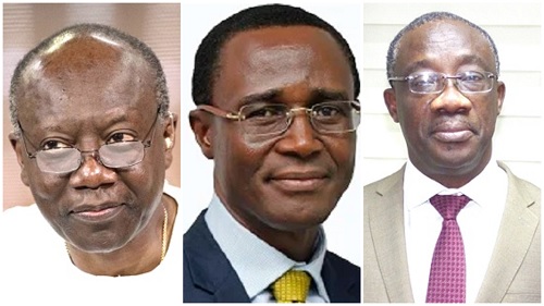 Ken Ofori - Atta, former Minister of Finance, Ammishaddai Owusu- Amoah, former Commissioner General of GRA, Emmanuel Kofi Nti, former Commissioner General of GRA