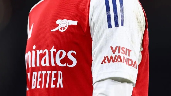 Arsenal have carried the 'Visit Rwanda' logo on their kit since 2018