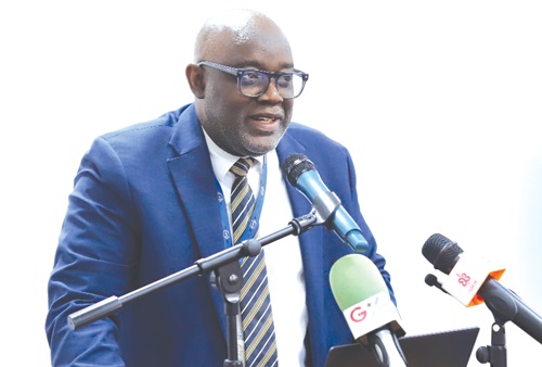 Frederick Addy, Head of Operations Technology, GhIPSS, speaking at the event Picture: EDNA SALVO KOTEY