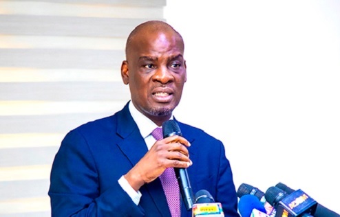 Haruna Iddrisu, Minister of Education, addressing the press