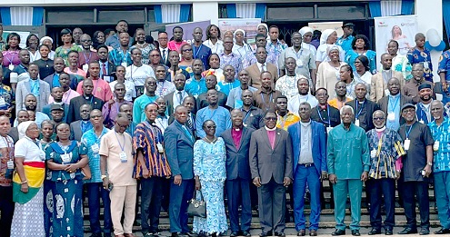 The leadership of the Christian Council of Ghana, the guests and some participants after the conference