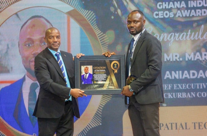 Mark Aniadaga named Best CEO in Geospatial Technology at Ghana Industry CEO Awards