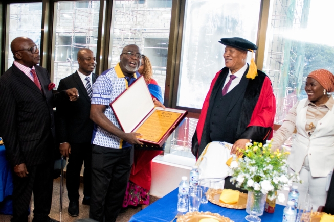 UPSA confers honorary doctorate on Prof Joshua Alabi for decades of service