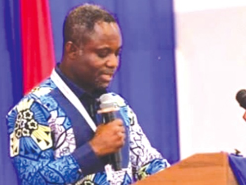 Kwabena Mintah Akandoh (inset), Minister of Health, addressing the conference