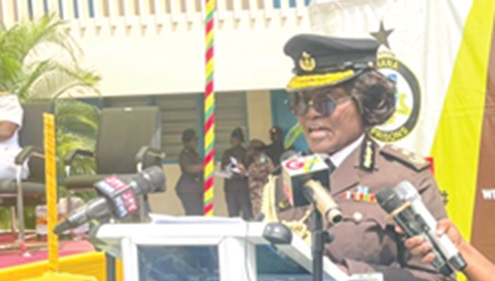 Patience Baffoe-Bonnie, Director-General of the Ghana Prisons Service, speaking at the launch