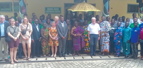 Dignitaries and other participants in the launch of the project