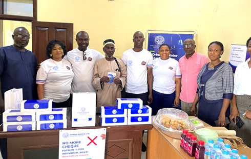 Staff of GWL with a customer after an engagement 