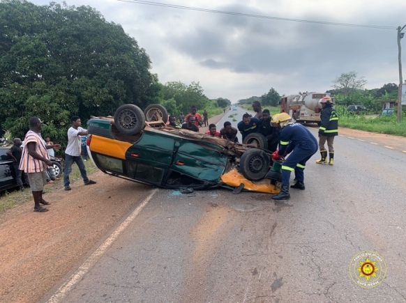 Four rescued after two car crash on Akatsi bypass