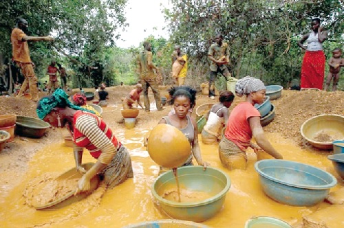 Women have joined the galamsey business