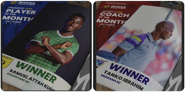 Gold Stars forward and Medeama coach Win NASCO Player and Coach of the Month