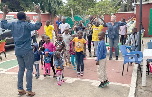 Mama Beth during one of her visits to Fern House Orphange in Teshie