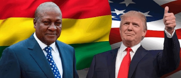 President John Mahama and US President Donald Trump