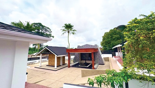The courtyard; Nkrumah place of birth and first place of burial in Ghana