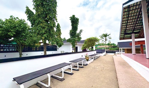 An area for rest has been created within the facility for visitors