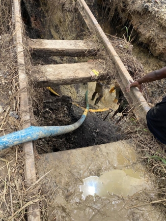 Portions of the Takoradi-Akyem rail line destroyed by illegal mining activities Portions of the Takoradi-Akyem rail line destroyed by illegal mining activities