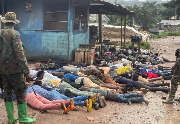 NAIMOS task force raid illegal mining sites at Aboso in Western Region