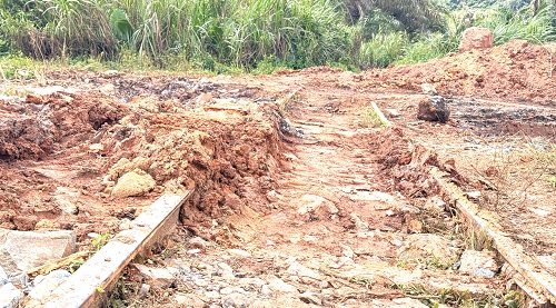 Rail line destroyed by illegal minners at Nsuta