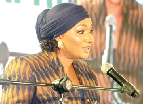 Samira Bawumia (left), Chair &amp; Founder, Africa Women and Children Conference, addressing participants in the meeting. Pictures: ESTHER ADJORKOR ADJEI 