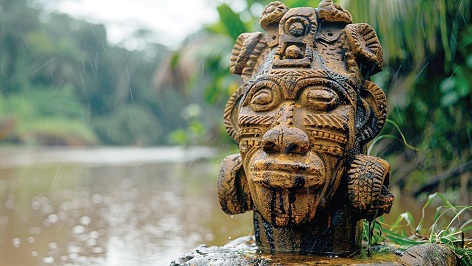 The Tano River God, known as Tano Akora, is a prominent figure in Akan mythology