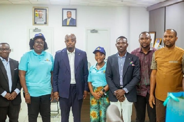 Mr Godwin Kudzo Tameklo (3rd from left), NPA CEO with the Sierra Leone petroleum delegation