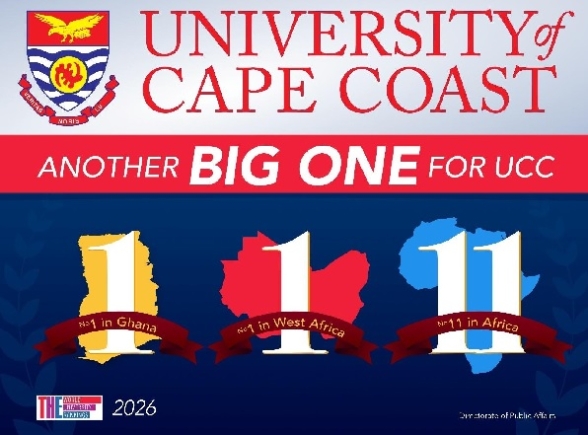 Time Higher Education ranking 2026: UCC still number one in Ghana and West Africa