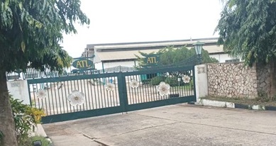 The main entrance of Akosombo Textiles Ltd
