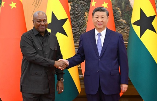 Chinese President Xi Jinping meets with Ghanaian President John Dramani Mahama, who is in Beijing for the Global Leaders' Meeting on Women, at the Great Hall of the People in Beijing, capital of China, Oct. 14, 2025. (Xinhua/Xie Huanchi) Chinese President Xi Jinping meets with Ghanaian President John Dramani Mahama, who is in Beijing for the Global Leaders' Meeting on Women, at the Great Hall of the People in Beijing, capital of China, Oct. 14, 2025. (Xinhua/Xie Huanchi)