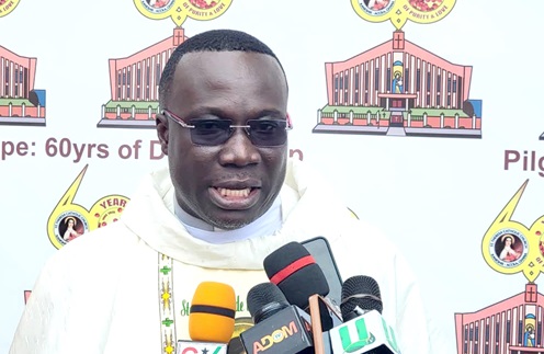 Reverend Father Francis Destin Amenuvor, the Parish Priest of St Theresa Catholic Church, in an interview with the media.
